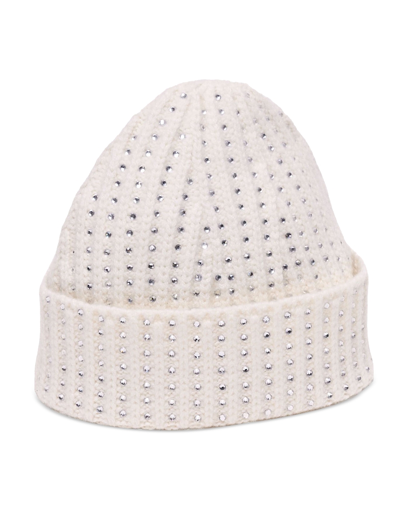 Maje Rhinestone Embellished Wool Beanie