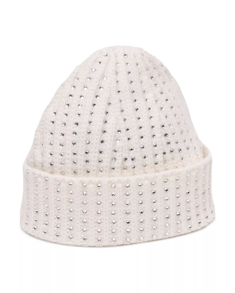 Maje Rhinestone Embellished Wool Beanie