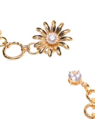 Women's Flower-Embellished Chain Belt