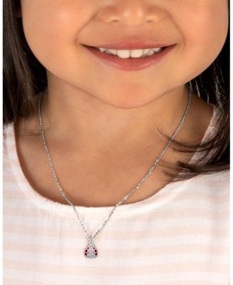  Girls' Sterling Silver Love Bug 13-14" Necklace - Children