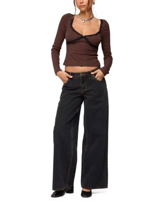 Porta Contrast Lacey Top