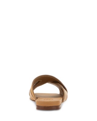 Women's Leather & Suede Slide Sandals