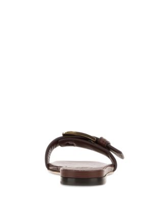 Women's Leather Slide Sandals