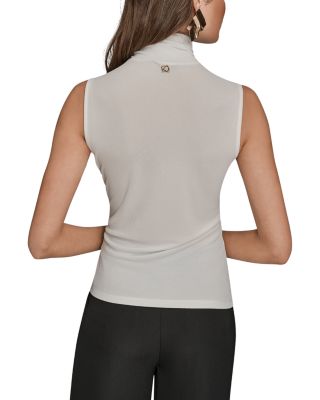 Draped Button Trim Top