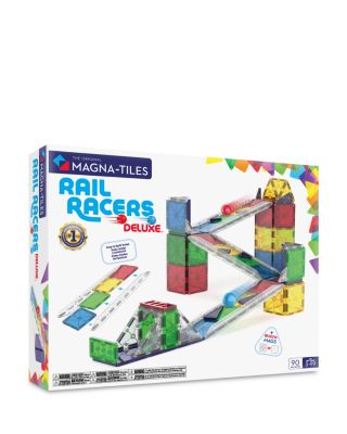 Rail Racers Deluxe Magnetic Construction Set, 90 Piece - Ages 3+