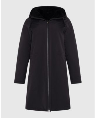 Shearling Parka Coat Reversible To Nylon