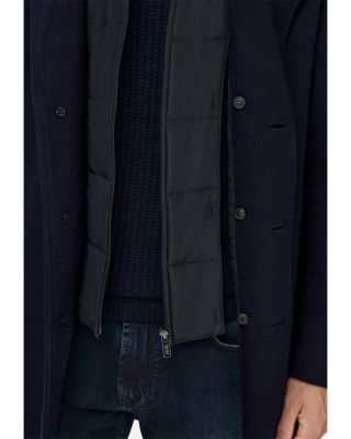 Single Breasted Jersey Coat with Removable Hooded Insert