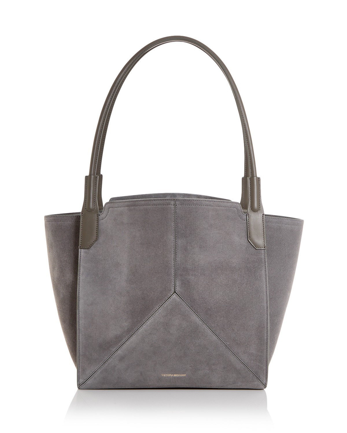 Victoria Beckham Victoria Soft Suede Tote in Light Grey