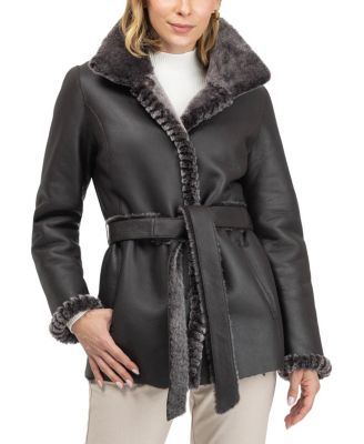  Merino Shearling Lamb Jacket with Whipstitch Trim