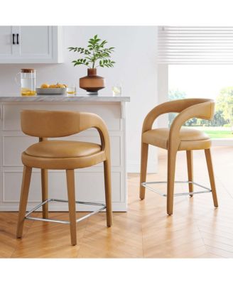 Pinnacle Faux Leather Counter Stool, Set of 2