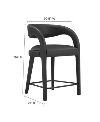 Pinnacle Faux Leather Counter Stool, Set of 2