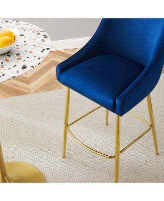 Discern Performance Velvet Bar Stool