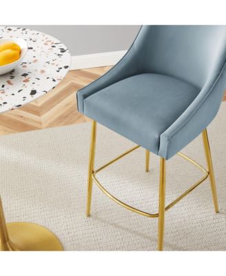 Discern Performance Velvet Bar Stool