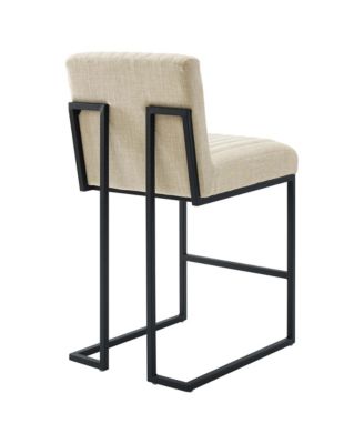 Indulge Channel Tufted Fabric Counter Stool