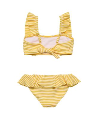Girls' Sunshine Stripe Frilled Bikini - Little Kid, Big Kid