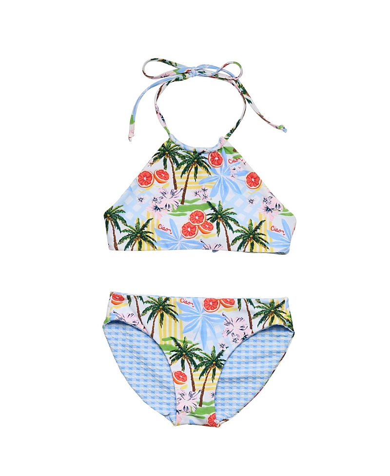 Snapper Rock Girls' Ciao Paradiso Reversible Halter Bikini - Big Kid