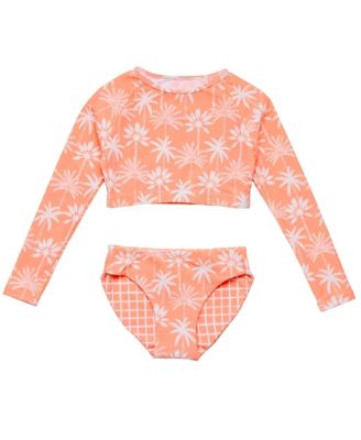 Girls' Cali Palms Recycled Crop LS Rash Set - Little Kid, Big Kid