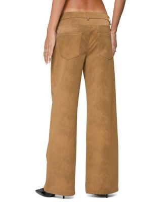  Stacey Low Rise Faux Suede Pants