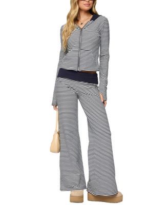  Meggy Striped Fold Over Pants