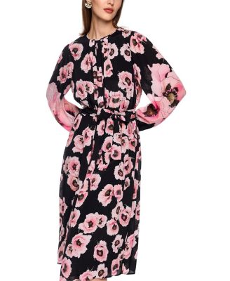 Midi Dress with Floral Pattern