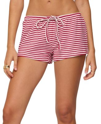 Jainee Striped Drawstring Shorts