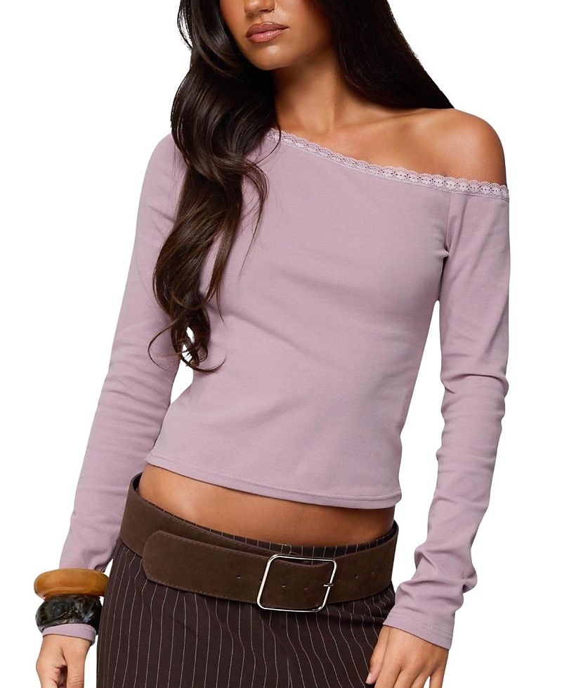Edikted Emmiline Lacey Off Shoulder Top