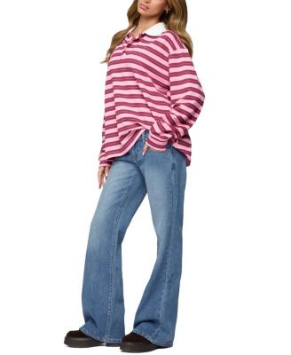 Maureen Striped Polo Sweatshirt