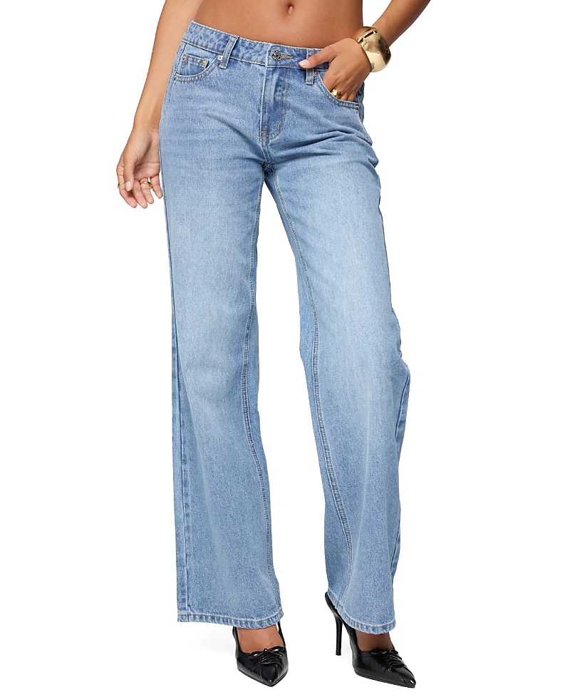 Edikted Holly Low Rise Straight Leg Jeans