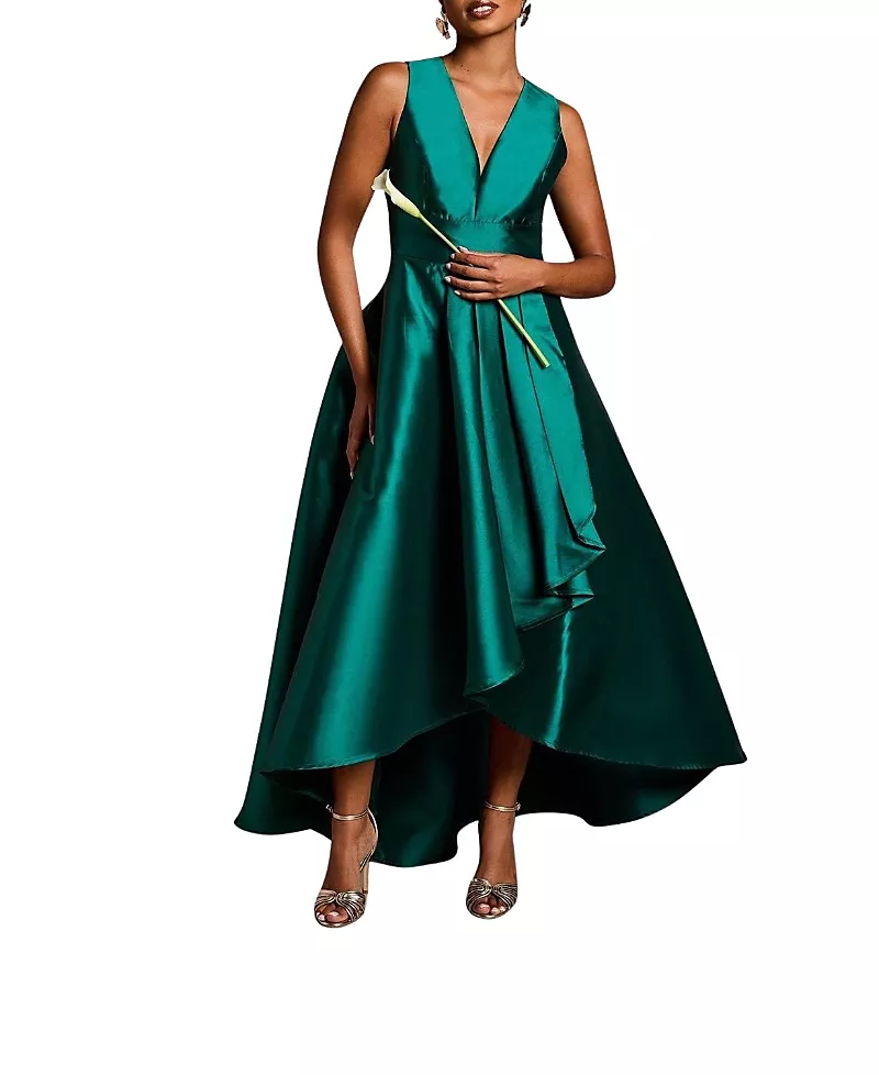 Coast Sleeveless Plunge Waterfall Maxi Dress