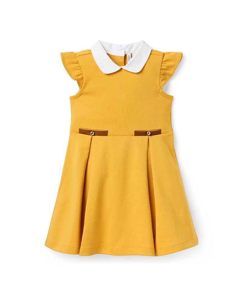Janie and Jack Girls' Flutter Sleeve Ponte Dress - Baby, Little Kid, Big Kid