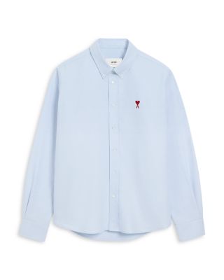 Classic Long Sleeve Shirt Button Down Collar With Embroidered ADC