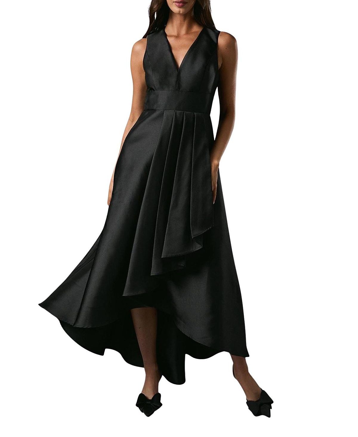 Coast Sleeveless Plunge Waterfall Maxi Dress
