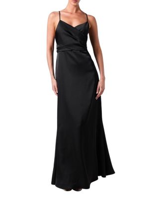 Wrap Waist Satin Cami Bridesmaids Dress