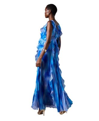 Sleeveless V-Neck Chiffon Maxi Dress