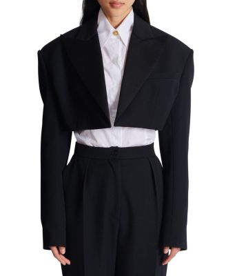Cropped Grain De Poudre Jacket