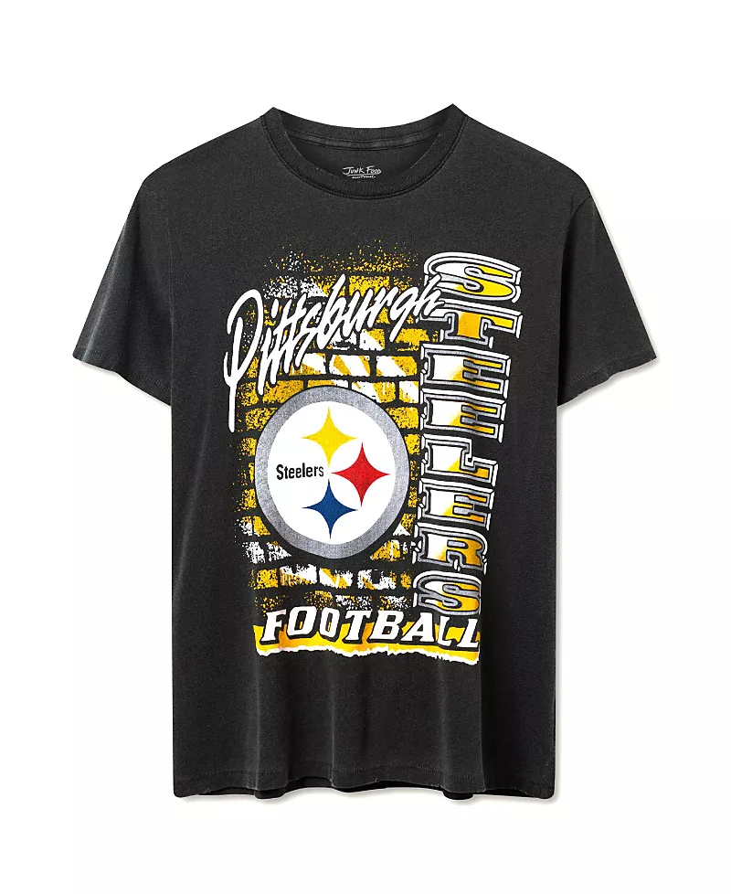 Junk Food Clothing Women's Nfl Pittsburgh Steelers Brick Vintage Tee