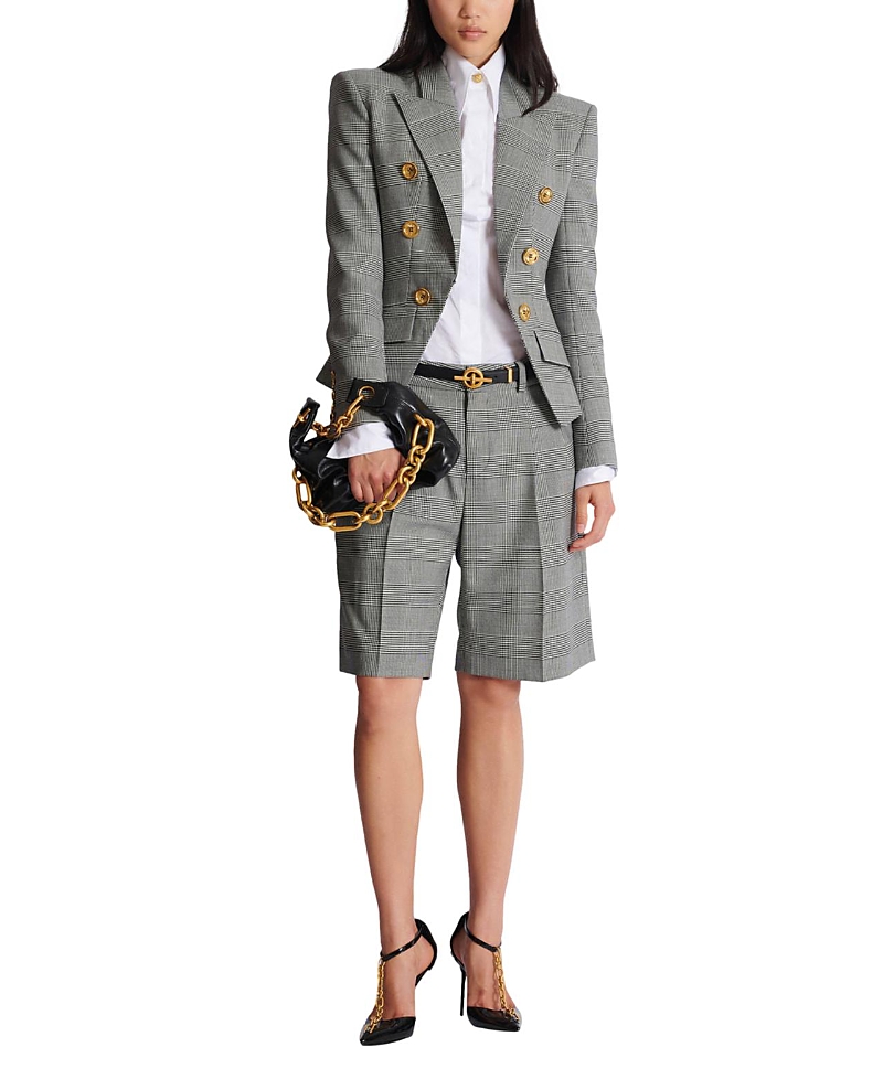 Balmain 6-Button Jacket in Prince of Wales Jacquard