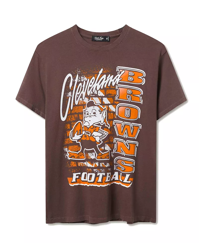 Junk Food Clothing Women's Nfl Cleveland Browns Brick Vintage Tee