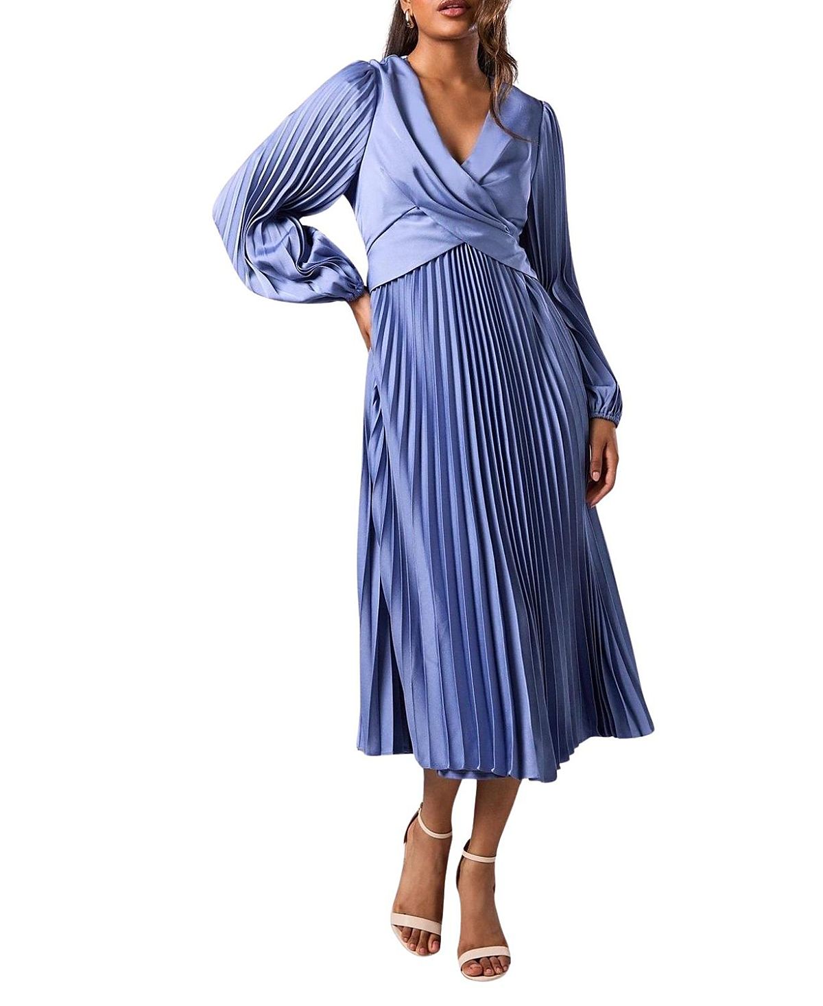 Coast Petite Pleat Skirt Midi Dress