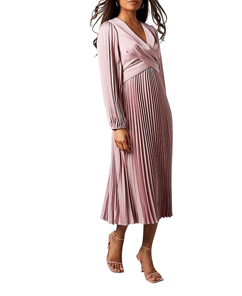 Coast Petite Pleat Skirt Midi Dress