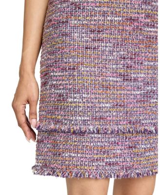 Melania Short Sleeve Shift Dress in Luxury Tweed