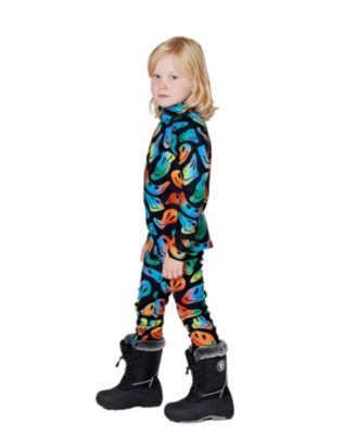 Boys' Two-Piece Smiley Face Thermal Underwear Set - Little Kid