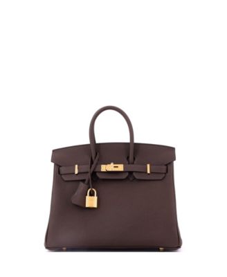 Birkin 25 Handbag Brown Togo with Gold Hardware