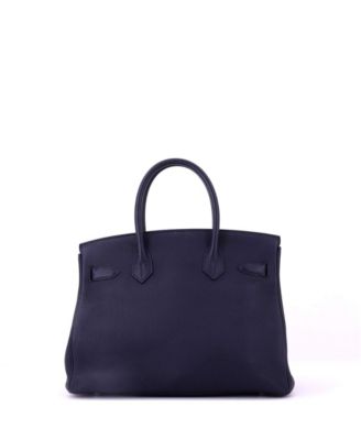 Birkin 30 Handbag Verso Togo with Palladium Hardware