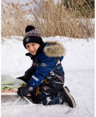 Boys' Lined Knit Winter Hat with Pompom - Little Kid, Big Kid