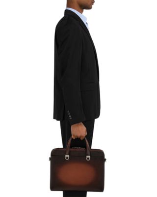 Gancini Leather Briefcase