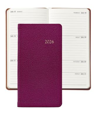  2026 Goatskin Leather Pocket Datebook