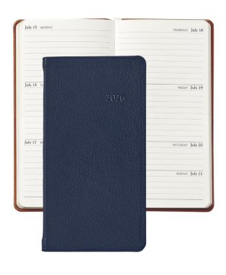  2026 Traditional Leather Pocket Datebook