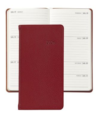  2026 Traditional Leather Pocket Datebook