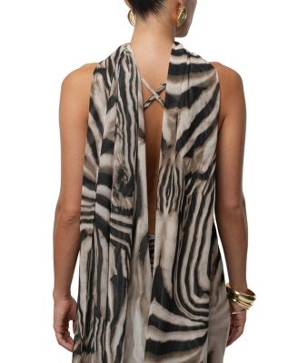  Zebra Print Infinite Journey Maxi Dress